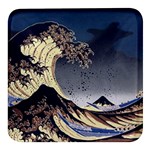 The Great Wave Off Kanagawa Japanese Waves Square Glass Fridge Magnet (4 pack) Front