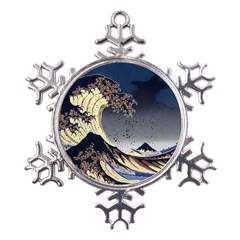 The Great Wave Off Kanagawa Japanese Waves Metal Large Snowflake Ornament