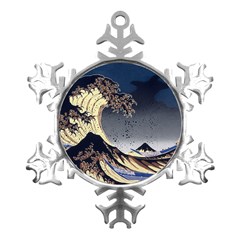 The Great Wave Off Kanagawa Japanese Waves Metal Small Snowflake Ornament