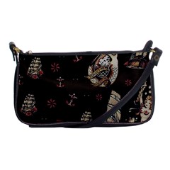 Vintage Tattoos Nautical Shoulder Clutch Bag by Vaneshop