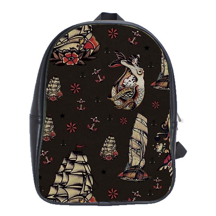 Vintage Tattoos Nautical School Bag (XL)