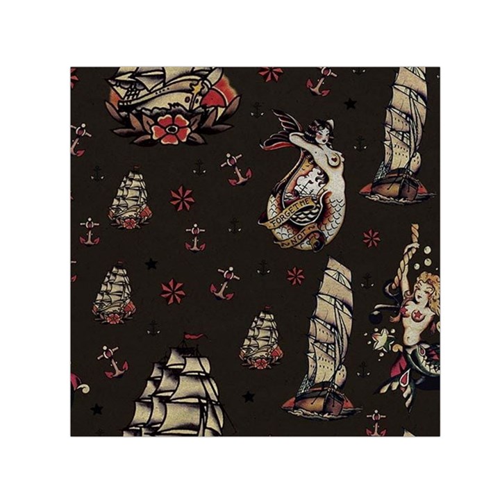 Vintage Tattoos Nautical Square Satin Scarf (30  x 30 )