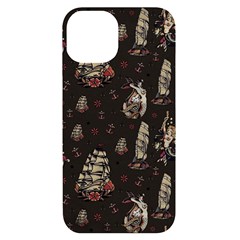 Vintage Tattoos Nautical Iphone 14 Black Uv Print Case by Vaneshop