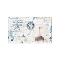 Nautical Lighthouse Vintage Postcard French Writing Sticker Rectangular (10 Pack) by Vaneshop