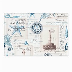 Nautical Lighthouse Vintage Postcard French Writing Postcards 5  X 7  (pkg Of 10) by Vaneshop