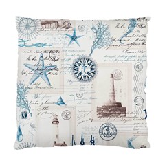 Nautical Lighthouse Vintage Postcard French Writing Standard Cushion Case (two Sides) by Vaneshop