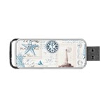 Nautical Lighthouse Vintage Postcard French Writing Portable USB Flash (One Side) Front