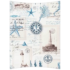 Nautical Lighthouse Vintage Postcard French Writing Back Support Cushion