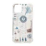 Nautical Lighthouse Vintage Postcard French Writing iPhone 11 Pro 5.8 Inch TPU UV Print Case Front