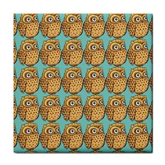 Owl Bird Pattern Tile Coaster by Vaneshop