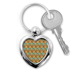 Owl Bird Pattern Key Chain (Heart)