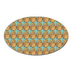 Owl Bird Pattern Oval Magnet