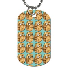 Owl Bird Pattern Dog Tag (two Sides)