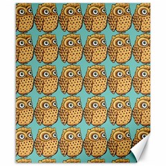 Owl Bird Pattern Canvas 8  x 10 