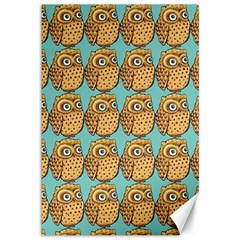 Owl Bird Pattern Canvas 12  x 18 