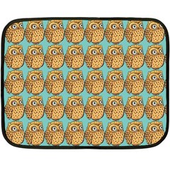 Owl Bird Pattern Fleece Blanket (mini) by Vaneshop