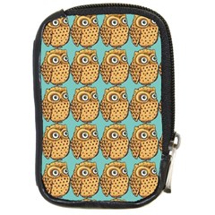 Owl Bird Pattern Compact Camera Leather Case by Vaneshop