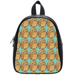 Owl Bird Pattern School Bag (Small) Front