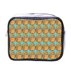 Owl Bird Pattern Mini Toiletries Bag (One Side)