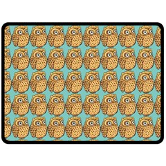 Owl Bird Pattern Fleece Blanket (Large)