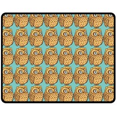 Owl Bird Pattern Fleece Blanket (Medium)