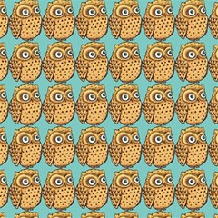 Owl Bird Pattern Play Mat (rectangle) by Vaneshop