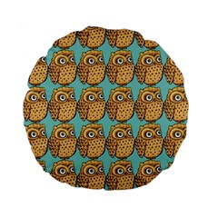 Owl Bird Pattern Standard 15  Premium Round Cushions