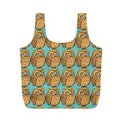 Owl Bird Pattern Full Print Recycle Bag (M)