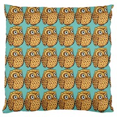 Owl Bird Pattern Standard Premium Plush Fleece Cushion Case (One Side)