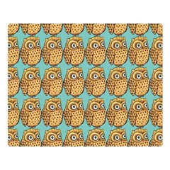 Owl Bird Pattern Two Sides Premium Plush Fleece Blanket (Large)