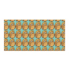 Owl Bird Pattern Satin Wrap 35  x 70 