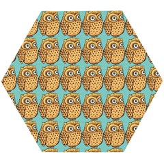 Owl Bird Pattern Wooden Puzzle Hexagon by Vaneshop