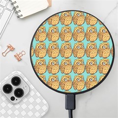 Owl Bird Pattern Wireless Fast Charger(Black)