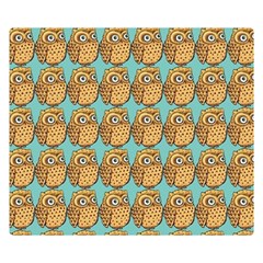 Owl Bird Pattern Premium Plush Fleece Blanket (Small)