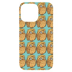 Owl Bird Pattern Iphone 14 Pro Max Black Uv Print Case by Vaneshop