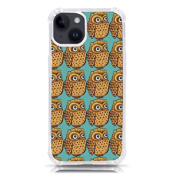 Owl Bird Pattern iPhone 14 TPU UV Print Case