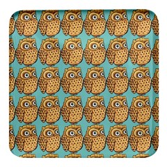 Owl Bird Pattern Square Glass Fridge Magnet (4 Pack) by Vaneshop