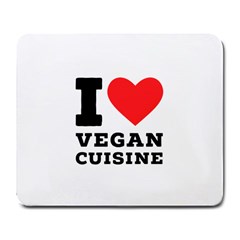 I Love Vegan Cuisine Large Mousepad