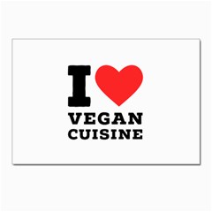 I Love Vegan Cuisine Postcard 4 x 6  (pkg Of 10) by ilovewhateva