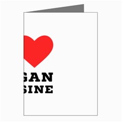 I Love Vegan Cuisine Greeting Cards (pkg Of 8) by ilovewhateva