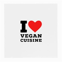 I Love Vegan Cuisine Medium Glasses Cloth by ilovewhateva