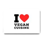 I love vegan cuisine Small Doormat 24 x16  Door Mat