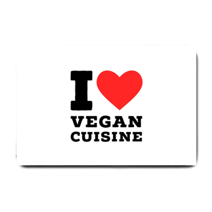 I love vegan cuisine Small Doormat