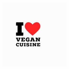 I Love Vegan Cuisine Large Garden Flag (two Sides) by ilovewhateva