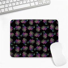 Midnight Noir Garden Chic Pattern Small Mousepad