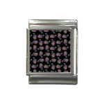 Midnight Noir Garden Chic Pattern Italian Charm (13mm) Front