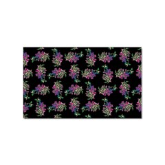 Midnight Noir Garden Chic Pattern Sticker (rectangular) by dflcprintsclothing