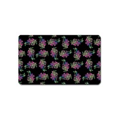 Midnight Noir Garden Chic Pattern Magnet (name Card) by dflcprintsclothing