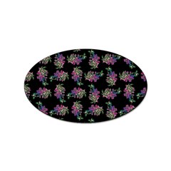 Midnight Noir Garden Chic Pattern Sticker Oval (100 Pack) by dflcprintsclothing