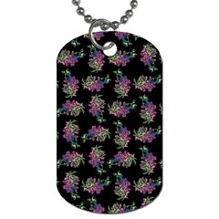 Midnight Noir Garden Chic Pattern Dog Tag (two Sides) by dflcprintsclothing